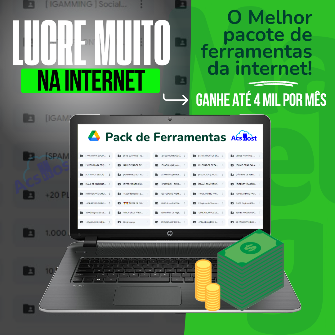 Pacote de Ferramentas do Google Drive (+ de 100 produtos)