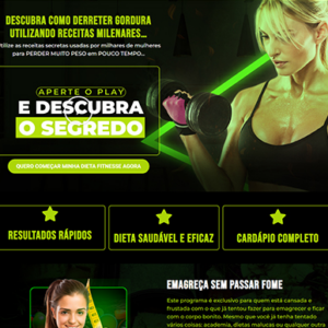 Landing Page para venda de produtos Fitness e Emagrecimento.