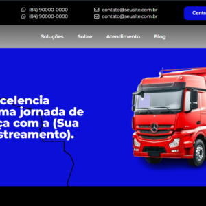 Landing Page para empresa de rastreamento veícular ou monitoramento azul